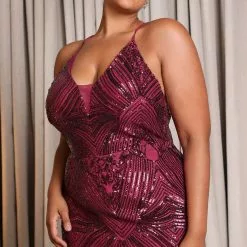 Fashion Nova Minding My Business Sequin Maxi Dress - Plum -Fashion Nova Dresses Shop 08 18 22Studio7 SN JM 15 11 25 69 1371P8 Plum 1154 PLUS PB