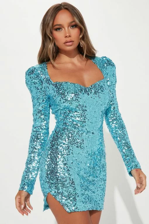 Fashion Nova Mia Sequin Mini Dress - Blue -Fashion Nova Dresses Shop 08 19 22Studio1 CE AC 11 43 49 35 2148FN Blue 6155 JB