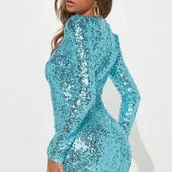 Fashion Nova Mia Sequin Mini Dress - Blue -Fashion Nova Dresses Shop 08 19 22Studio1 CE AC 11 44 04 35 2148FN Blue 6161 JB