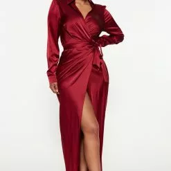 Fashion Nova Everyone's Favorite Wrap Dress - Wine
