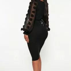 Fashion Nova Heart Flutter Sweater Midi Dress - Black 7 Fashion Nova Heart Flutter Sweater Midi Dress - Black -Fashion Nova Dresses Shop 08 19 22Studio3 RM ON 15 58 32 29 RDAE5465FN Black 1849 EH