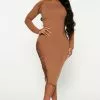 Fashion Nova Blair Midi Dress - Taupe -Fashion Nova Dresses Shop 08 19 22Studio4 RT DJ 14 39 04 32 DB3907 Taupe 3915 JB