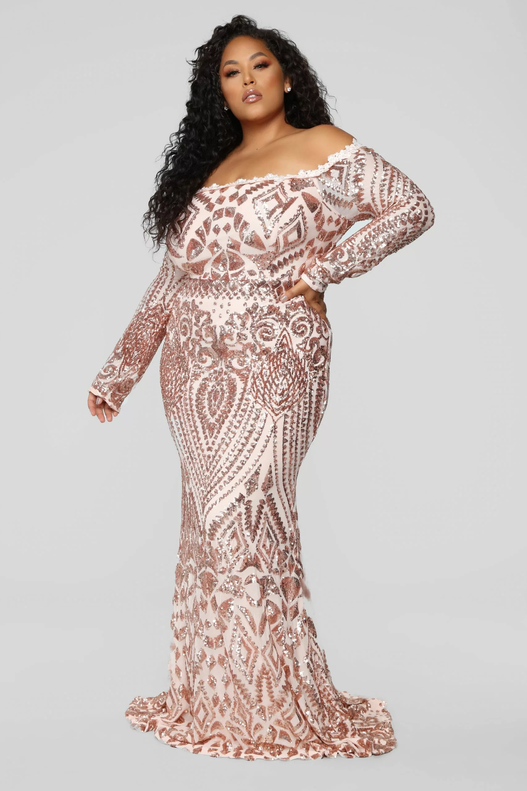Fashion Nova Chloe RoseGold Sequin Dress - RoseGold 8 Fashion Nova Chloe RoseGold Sequin Dress - RoseGold - Image 6