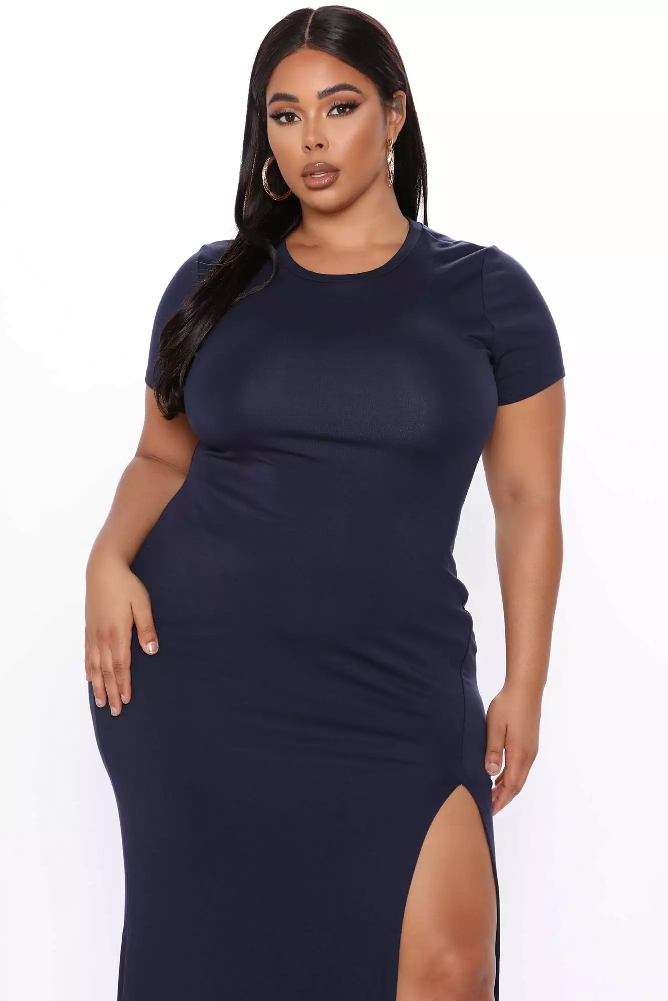 Fashion Nova Stroll Maxi Dress - Navy - Image 5