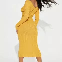 Fashion Nova Autumn Calls Sweater Midi Dress - Mustard -Fashion Nova Dresses Shop 08 22 22Studio1 KJ KP 10 49 30 3 RDAA6770FN Mustard R 7193 JB