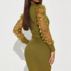 Fashion Nova Sheer Luck Sweater Midi Dress - Green 7 Fashion Nova Sheer Luck Sweater Midi Dress - Green -Fashion Nova Dresses Shop 08 22 22Studio2 RT RL 11 53 12 34 RDAD2530FN Green 5584 PB