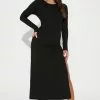 Fashion Nova Deena Ribbed Maxi Dress - Black -Fashion Nova Dresses Shop 08 23 22Studio2 KJ RL 14 45 50 61 RD46937LA Black P 0030 SG