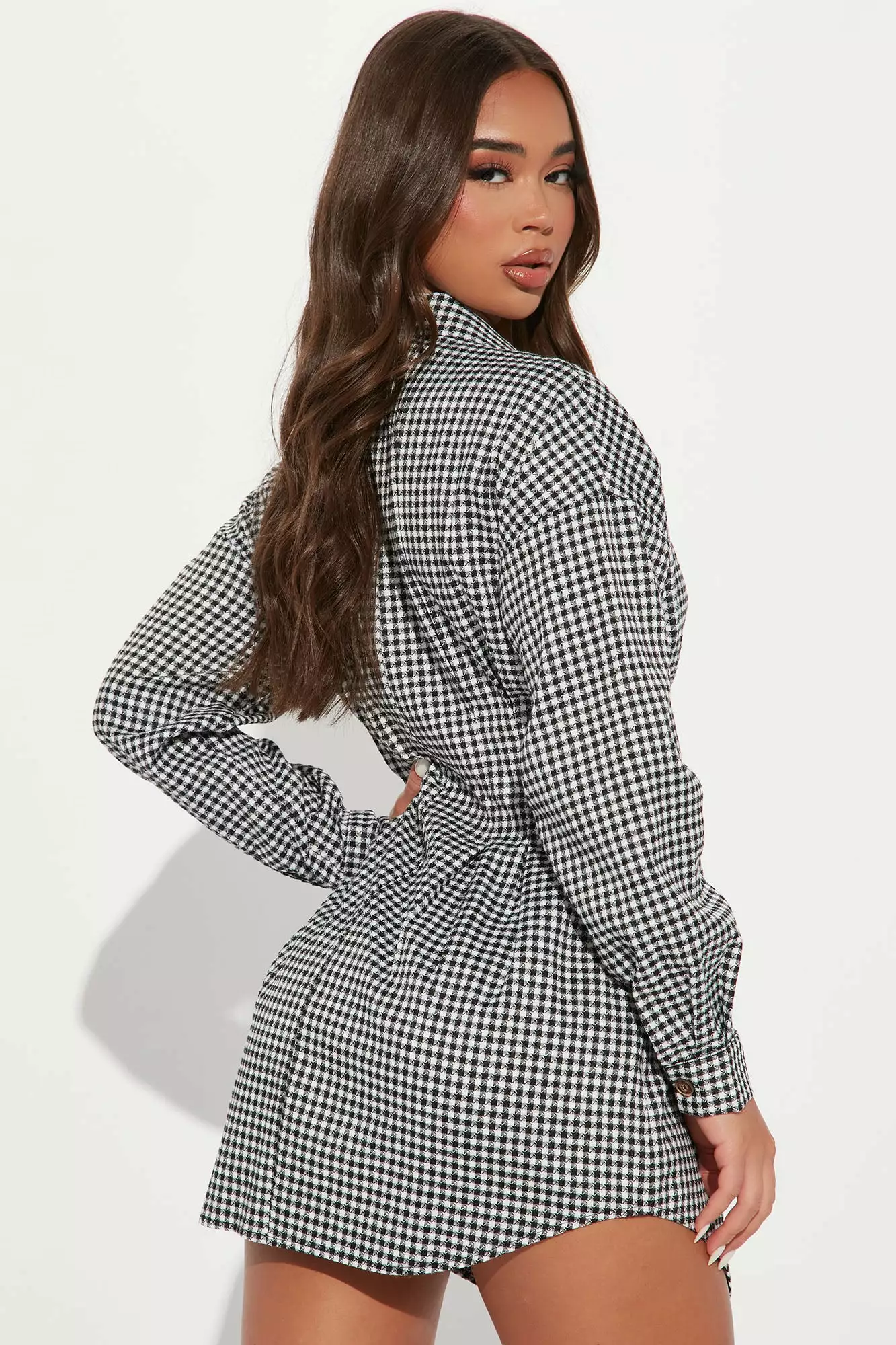 Fashion Nova Central Park Shirt Dress - Black/White 5 Fashion Nova Central Park Shirt Dress - Black/White - Image 3