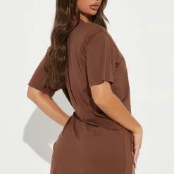 Fashion Nova Delilah T Shirt Dress - Chocolate -Fashion Nova Dresses Shop 08 23 22Studio2 KJ RL 15 52 08 76 JD46512 Chocolate P 0256 SG