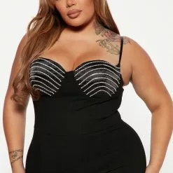 Fashion Nova Haute Embellished Midi Dress - Black 14 Fashion Nova Haute Embellished Midi Dress - Black -Fashion Nova Dresses Shop 08 23 22Studio4 DM DJ 09 17 32 2 DR2533MD Black 4703 PLUS JB