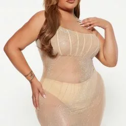 Fashion Nova Body Talk Embellished Mini Dress - Nude -Fashion Nova Dresses Shop 08 23 22Studio4 DM DJ 09 28 10 6 BCCDS23419 Nude 4744 PLUS JB