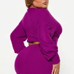 Fashion Nova Coffee Run Sweater Mini Dress - Magenta -Fashion Nova Dresses Shop 08 23 22Studio4 DM DJ 10 29 34 23 91060NK Magenta 4933 PLUS JB