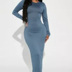 Fashion Nova Jeanne Maxi Dress - Blue