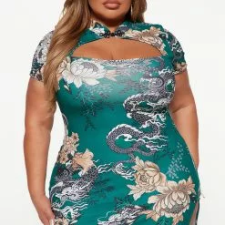 Fashion Nova Akira Midi Dress - Hunter -Fashion Nova Dresses Shop 08 24 22Studio3 KS DJ 11 26 42 23 D8301 Hunter 2478 PLUS JB