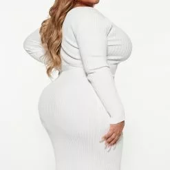 Fashion Nova Autumn Calls Sweater Midi Dress - Off White -Fashion Nova Dresses Shop 08 24 22Studio3 KS DJ 13 51 38 33 RDAA6770FN OffWhite 2595 PLUS JB