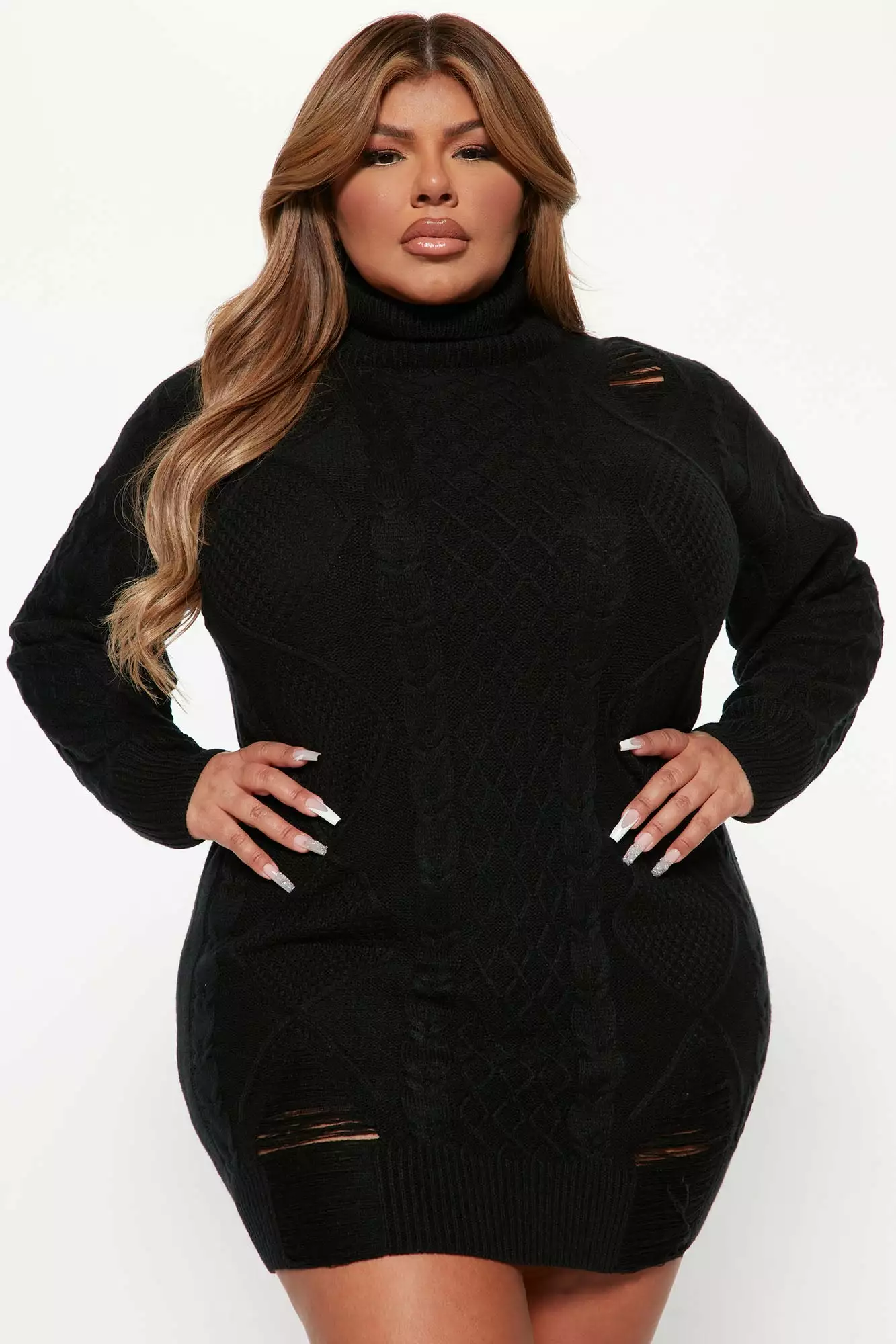 Fashion Nova Chilly Days Sweater Mini Dress - Black 6 Fashion Nova Chilly Days Sweater Mini Dress - Black - Image 4