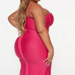 Fashion Nova Cocktail Please Bandage Midi Dress - Fuchsia -Fashion Nova Dresses Shop 08 24 22Studio3 KS DJ 16 05 23 68 SD388222FN Fuchsia 0198 PLUS PB