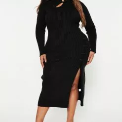 Fashion Nova Adina Sweater Midi Dress - Black 11 Fashion Nova Adina Sweater Midi Dress - Black -Fashion Nova Dresses Shop 08 24 22Studio4 ME KP 11 26 14 31 SK0930 Black 5803 PLUS EH