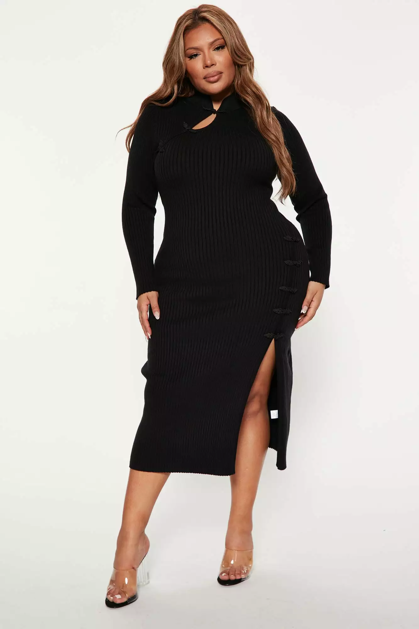 Fashion Nova Adina Sweater Midi Dress - Black 6 Fashion Nova Adina Sweater Midi Dress - Black - Image 4
