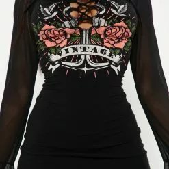 Fashion Nova Vintage Lovers Mini Dress - Black -Fashion Nova Dresses Shop 08 24 22Studio6 DD AC 15 57 31 46 D29349 Black 1072 ES