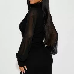 Fashion Nova Zayna Sweater Mini Dress - Black -Fashion Nova Dresses Shop 08 25 22Studio1 RM AC 12 05 39 23 RDAE6912FN Black 0349 ES