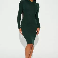 Fashion Nova Mallorie Ribbed Midi Dress - Hunter -Fashion Nova Dresses Shop 08 25 22Studio2 KS IM 10 47 27 7 RD47761L Hunter 0746 PB