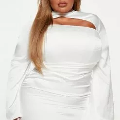 Fashion Nova Sweet Sultry Satin Midi Dress - White 12 Fashion Nova Sweet Sultry Satin Midi Dress - White -Fashion Nova Dresses Shop 08 25 22Studio4 DD KP 10 42 40 8 SK0929 White 6316 PLUS PB
