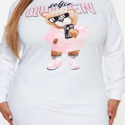 Fashion Nova Selfie Queen T-Shirt Dress - White/combo 16 Fashion Nova Selfie Queen T-Shirt Dress - White/combo -Fashion Nova Dresses Shop 08 25 22Studio4 DD KP 15 10 43 55 JT1466 White 6724 PLUS ES