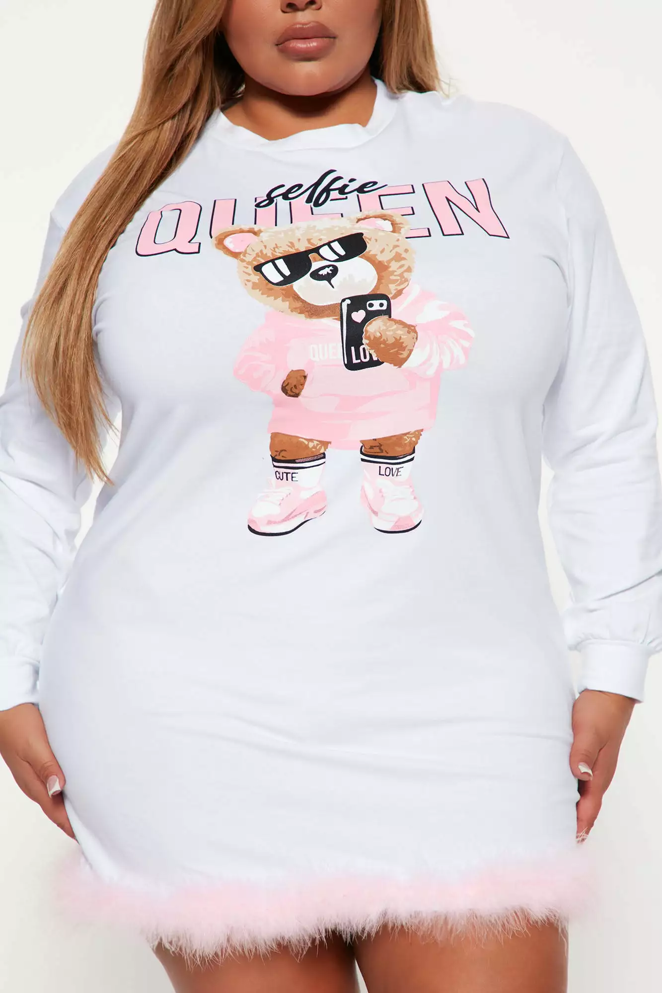 Fashion Nova Selfie Queen T-Shirt Dress - White/combo 9 Fashion Nova Selfie Queen T-Shirt Dress - White/combo - Image 7