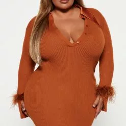 Fashion Nova Raelynn Sweater Midi Dress - Rust 12 Fashion Nova Raelynn Sweater Midi Dress - Rust -Fashion Nova Dresses Shop 08 25 22Studio4 DD KP 15 30 42 62 VD7823 Rust 6778 PLUS ES