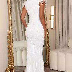 Fashion Nova The Most Elegant Sequin Maxi Dress - White -Fashion Nova Dresses Shop 08 25 22Studio7 ME DJ 11 06 01 17 1774FN White 0792 EH EH