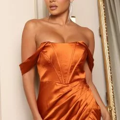 Fashion Nova Raise A Toast Satin Maxi Dress - Rust -Fashion Nova Dresses Shop 08 25 22Studio7 ME DJ 13 42 27 36 MF21193 Rust 0982 JB