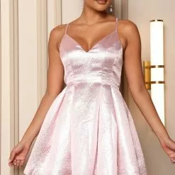 Fashion Nova It's My Night Metallic Mini Dress - Pink