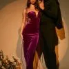 Fashion Nova Amika Velvet Maxi Dress - Magenta -Fashion Nova Dresses Shop 08 25 22 HOMECOMING RT 13 15 38 3 D5961 Magenta 19778 ES WG