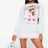 Fashion Nova Selfie Queen T-Shirt Dress - White/combo -Fashion Nova Dresses Shop 08 26 22Studio3 MS CM 11 20 55 3 JT1466 White 0318 EH