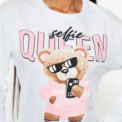 Fashion Nova Selfie Queen T-Shirt Dress - White/combo 12 Fashion Nova Selfie Queen T-Shirt Dress - White/combo -Fashion Nova Dresses Shop 08 26 22Studio3 MS CM 11 21 31 3 JT1466 White 0326 EH