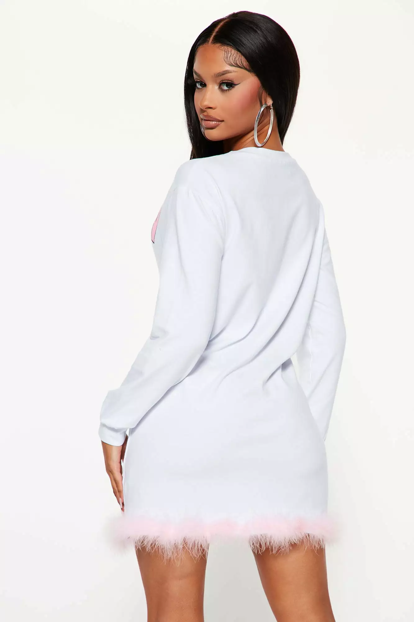 Fashion Nova Selfie Queen T-Shirt Dress - White/combo 6 Fashion Nova Selfie Queen T-Shirt Dress - White/combo - Image 4