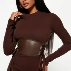 Fashion Nova Like Good Times Midi Dress - Chocolate -Fashion Nova Dresses Shop 08 26 22Studio3 MS CM 12 04 35 9 CD2823 Chocolate 0423 EH