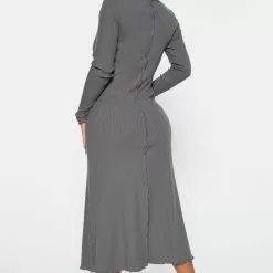 Fashion Nova Kimmie Ribbed Midi Dress - Grey -Fashion Nova Dresses Shop 08 26 22Studio4 DD DJ 11 01 44 32 CRD1143L Grey 7151 JB