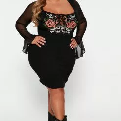 Fashion Nova Vintage Lovers Mini Dress - Black -Fashion Nova Dresses Shop 08 26 22Studio5 RD KJ 09 59 56 1 D29349 Black 6081 PLUS EH