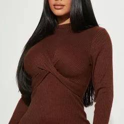 Fashion Nova Rinna Ribbed Mini Dress - Brown -Fashion Nova Dresses Shop 08 29 22Studio1 MS RENE 11 35 14 22 HD12215 Brown 9190 PB