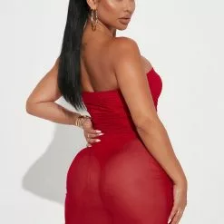 Fashion Nova Meet Me In The Club Ruched Mini Dress - Red -Fashion Nova Dresses Shop 08 29 22Studio2 DD DJ 13 44 54 25 D9971 Red 0103 ES