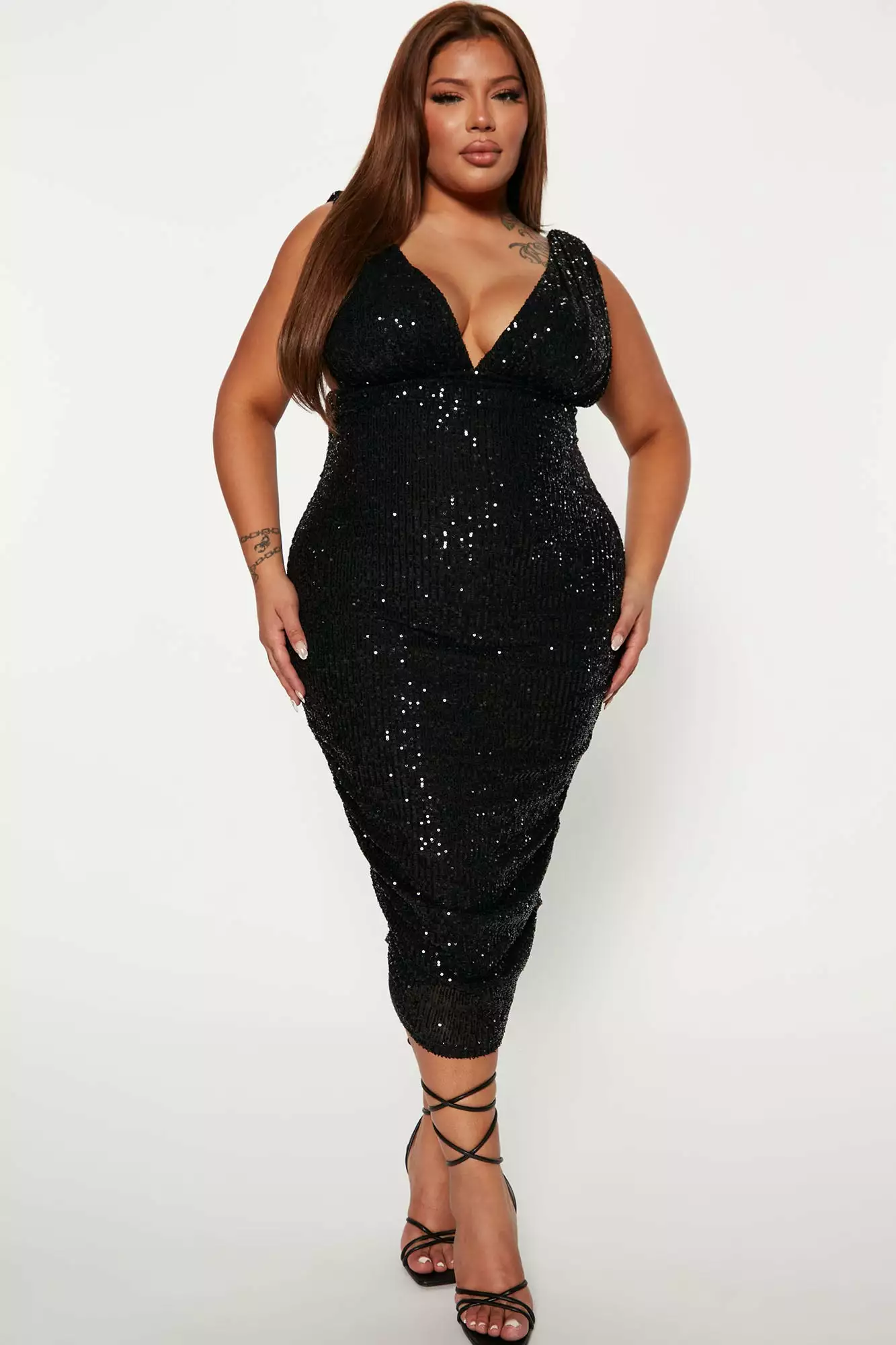 Fashion Nova Every Woman Sequin Midi Dress - Black 6 Fashion Nova Every Woman Sequin Midi Dress - Black - Image 4