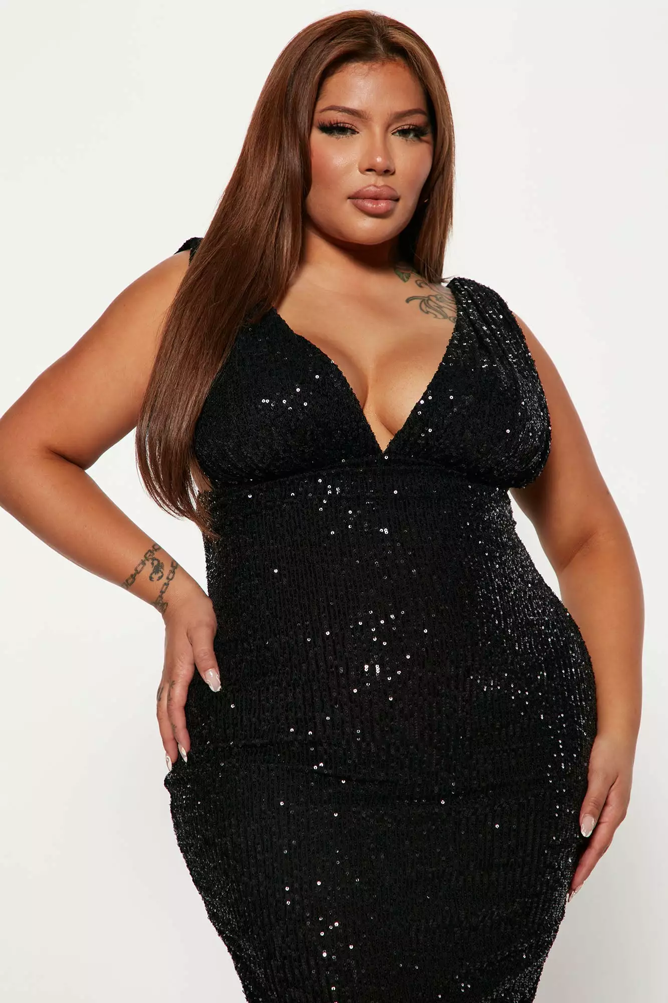 Fashion Nova Every Woman Sequin Midi Dress - Black 7 Fashion Nova Every Woman Sequin Midi Dress - Black - Image 5