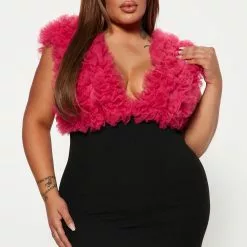 Fashion Nova Lana Tulle Mini Dress - Black/Pink -Fashion Nova Dresses Shop 08 29 22Studio4 KS AC 15 36 13 62 ID5697 BlackPink 8203 PLUS PB