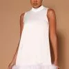 Fashion Nova Delia Feather Trim Mini Dress - White -Fashion Nova Dresses Shop 08 29 22Studio7 ME KP 10 46 52 17 GWQ5191 White 2097 JB