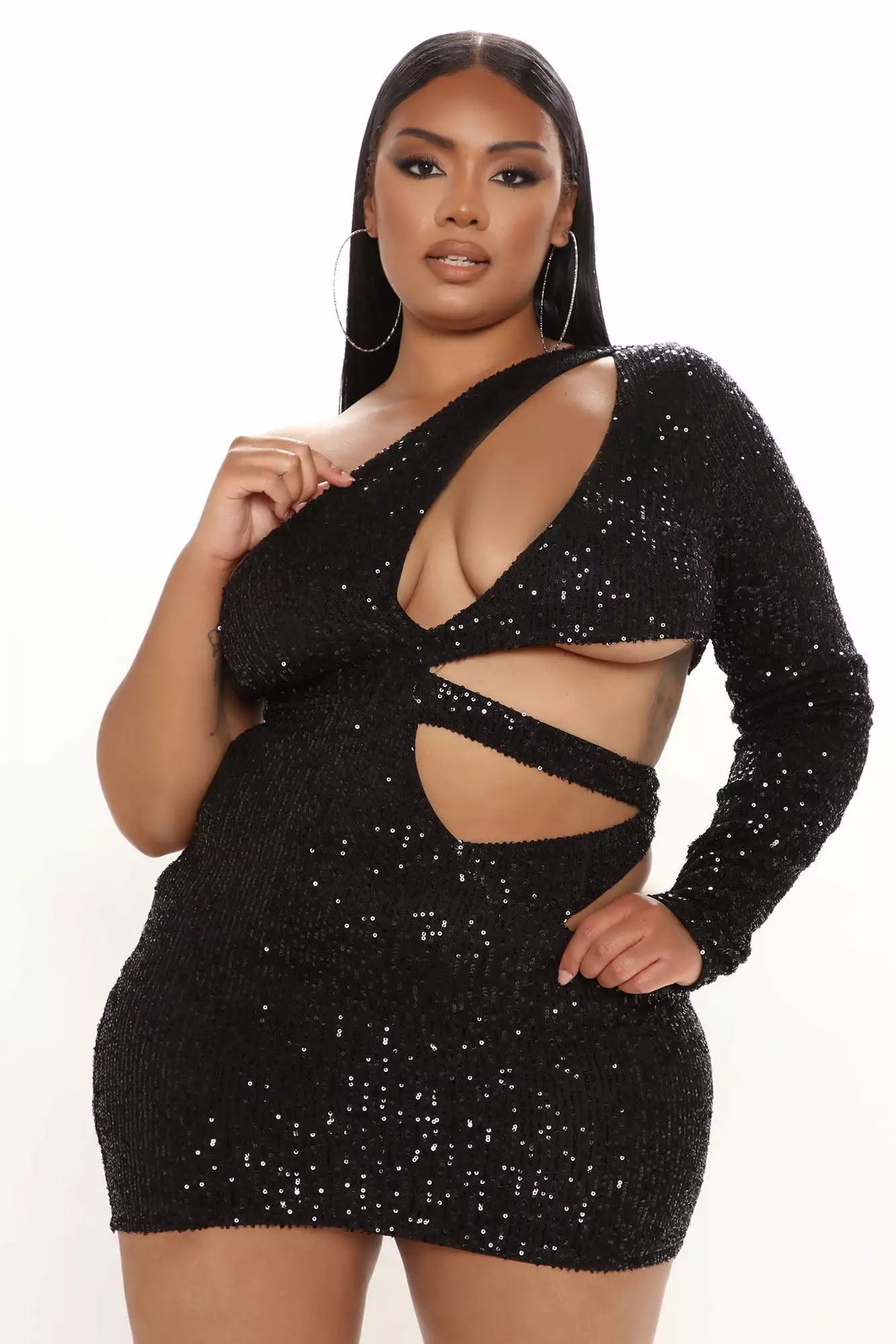Fashion Nova Disco Club Sequin Mini Dress - Black 7 Fashion Nova Disco Club Sequin Mini Dress - Black - Image 6
