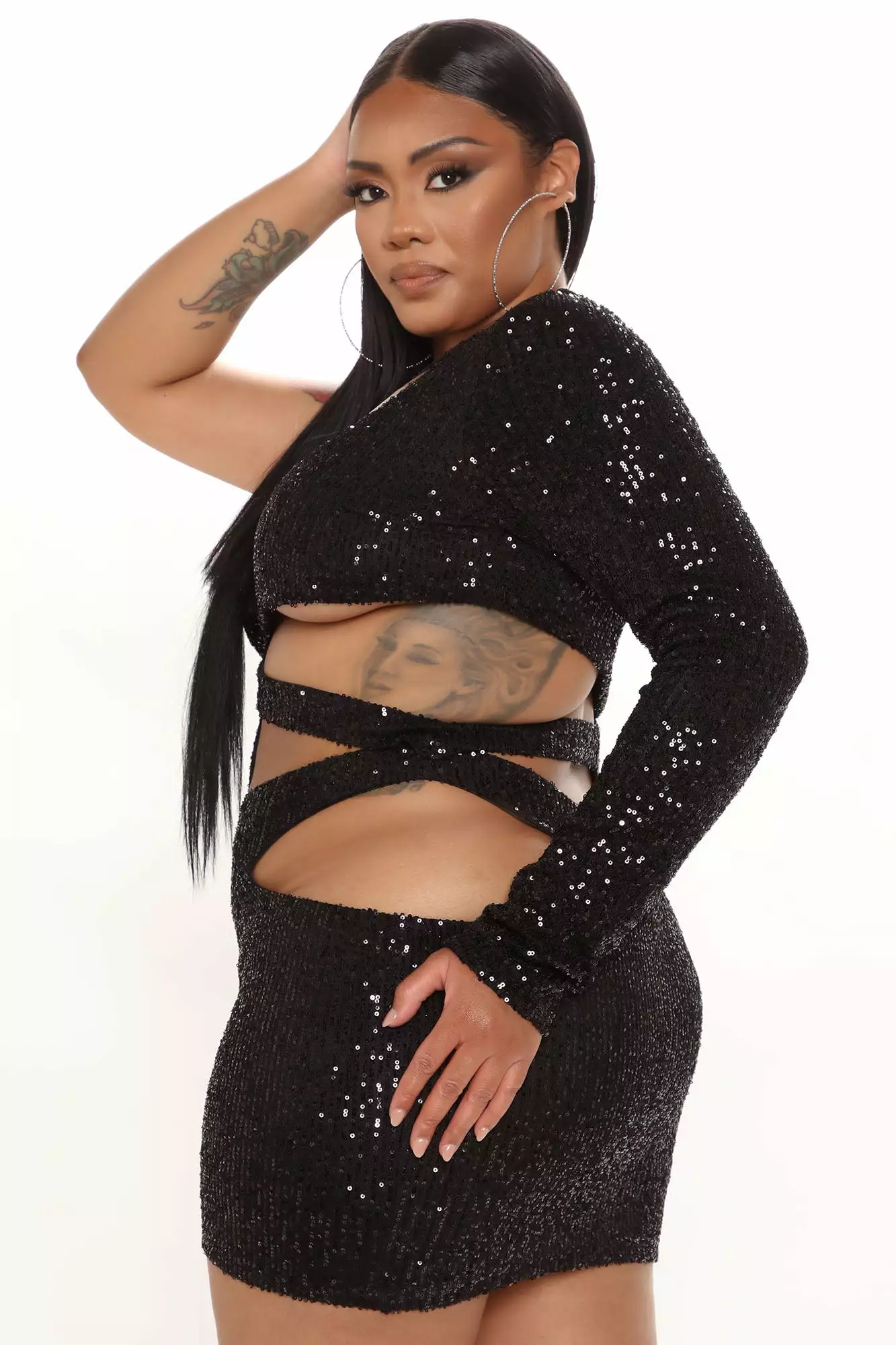 Fashion Nova Disco Club Sequin Mini Dress - Black 9 Fashion Nova Disco Club Sequin Mini Dress - Black - Image 8