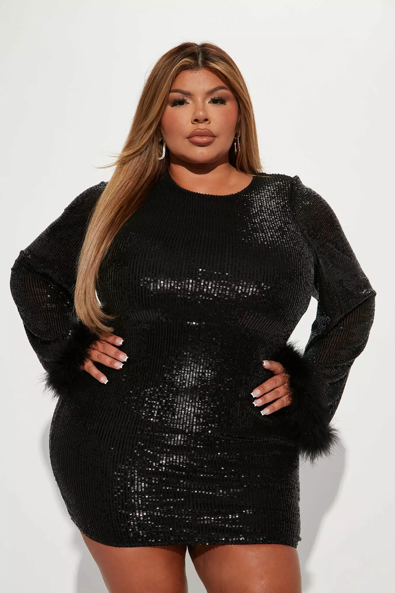 Fashion Nova Lucy Sequin Mini Dress - Black 6 Fashion Nova Lucy Sequin Mini Dress - Black - Image 4