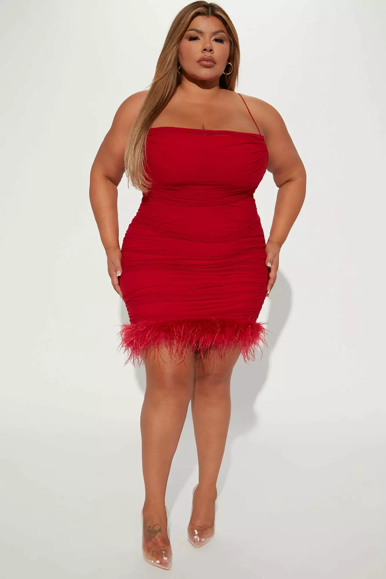 Fashion Nova Lilac Gardens Ruched Mini Dress - Red 7 Fashion Nova Lilac Gardens Ruched Mini Dress - Red - Image 5